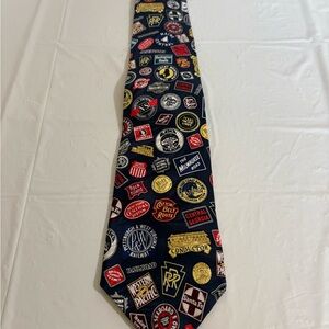 Vintage Railroad Logo Necktie All Silk